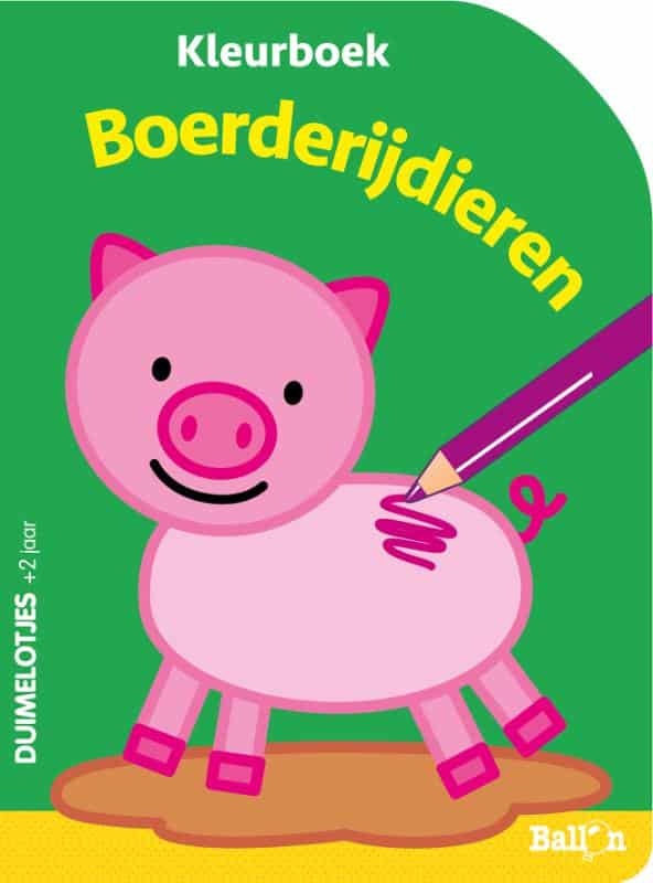 Le livre de coloriage des animaux de la ferme avec des punaises de ballon