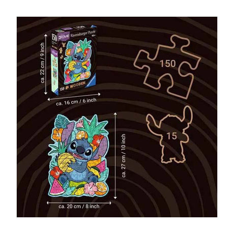 RAVENSBURGER WOODEN JIGSAW PUBLIP DISNEY STITTH, 150e.