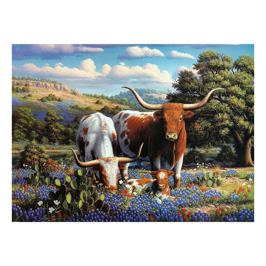 Ravensburger puzzle aimant les longhorns, 500 pcs.