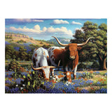 Ravensburger puzzle aimant les longhorns, 500 pcs.