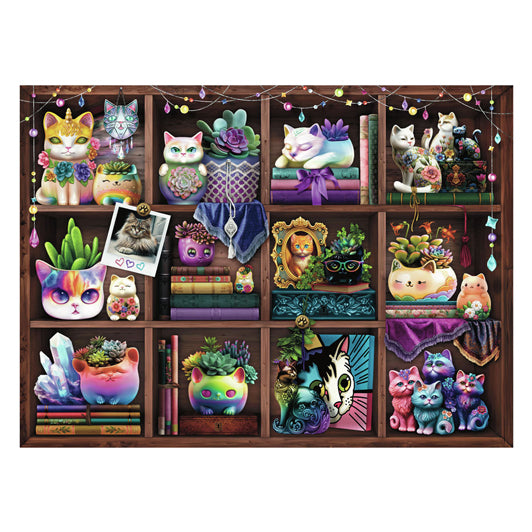 Ravensburger Jigsaw Puzzle Cubby Cats and Succulents, 500ST.