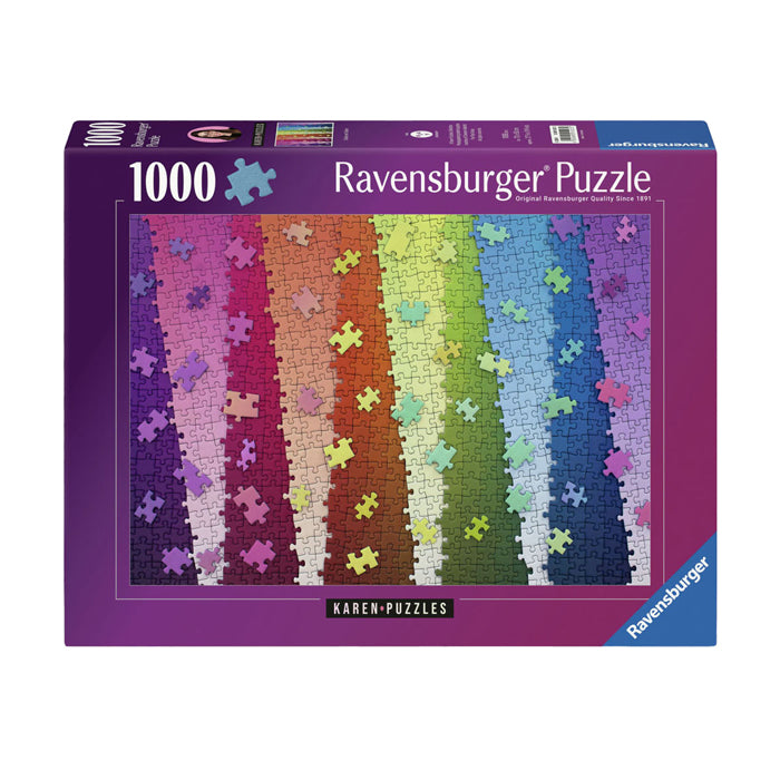 Ravensburger Jigsaw -puslespil Karen puslespil Farve efter farve, 1000st.