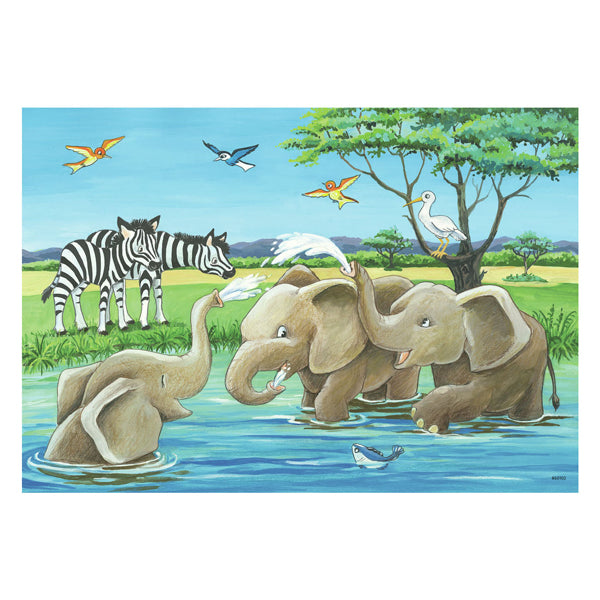 Ravensburger Puzzle junger Tiere aus der ganzen Welt, 2x12 PCs.