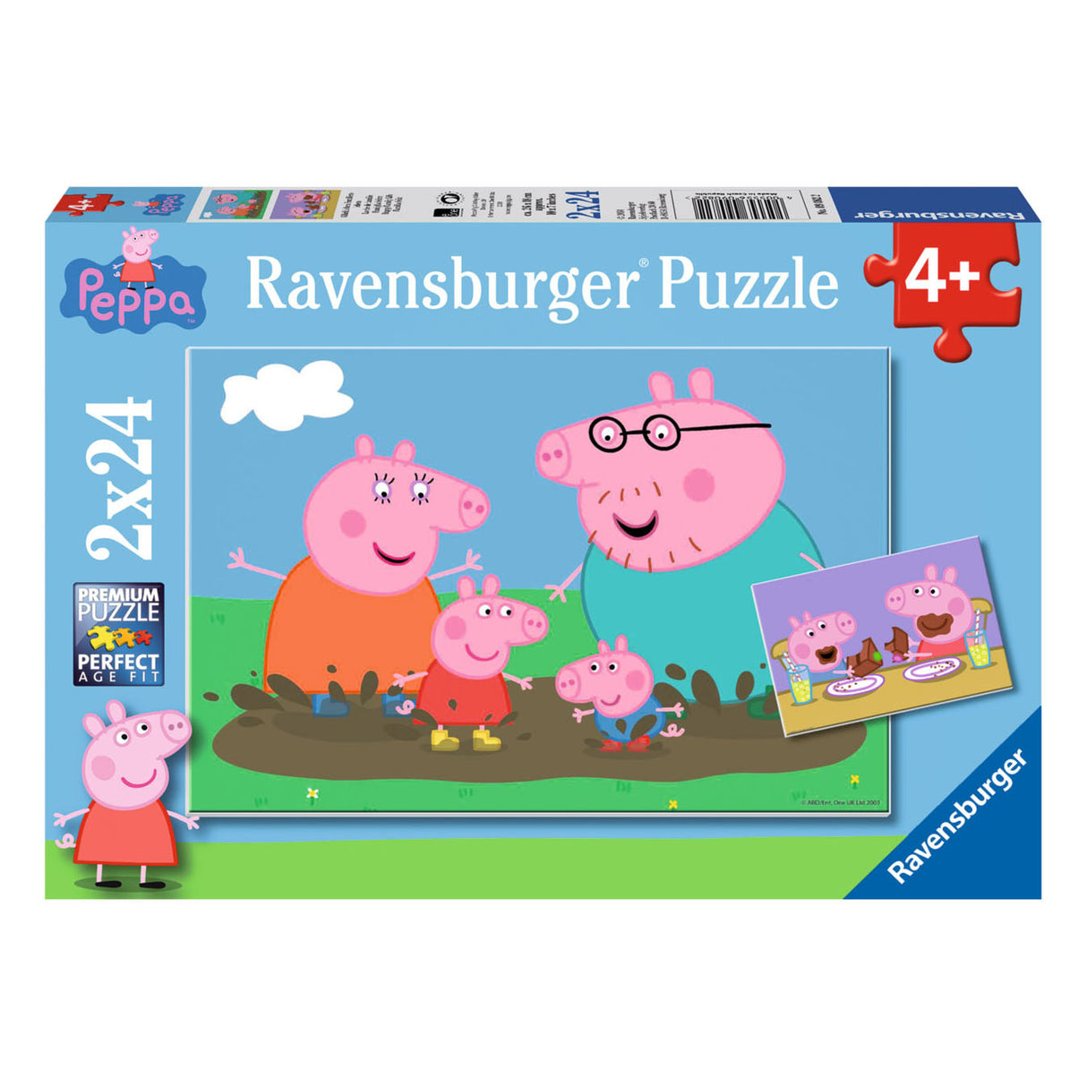 Ravensburger Puzzle Happy Family Peppa Pig, 2x24st.