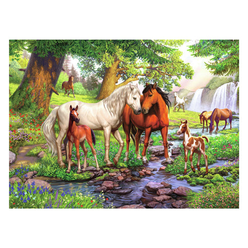 Ravensburger Jigsaw Puzzle XXL dzikie konie przy rzece, 300st.