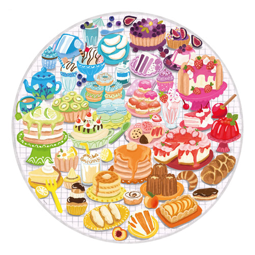 Ravensburger Jigsaw Puzzle Around Circle of Colors Desserts Pastries, 500st.