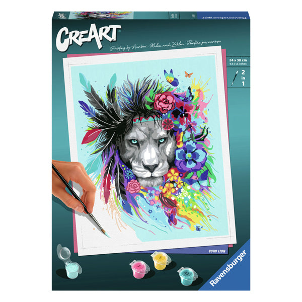 Ravensburger Kreart Gemälde auf Nummer Boho Lion