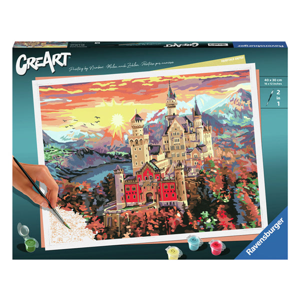 Ravensburger Creart slika na številki pravljični grad