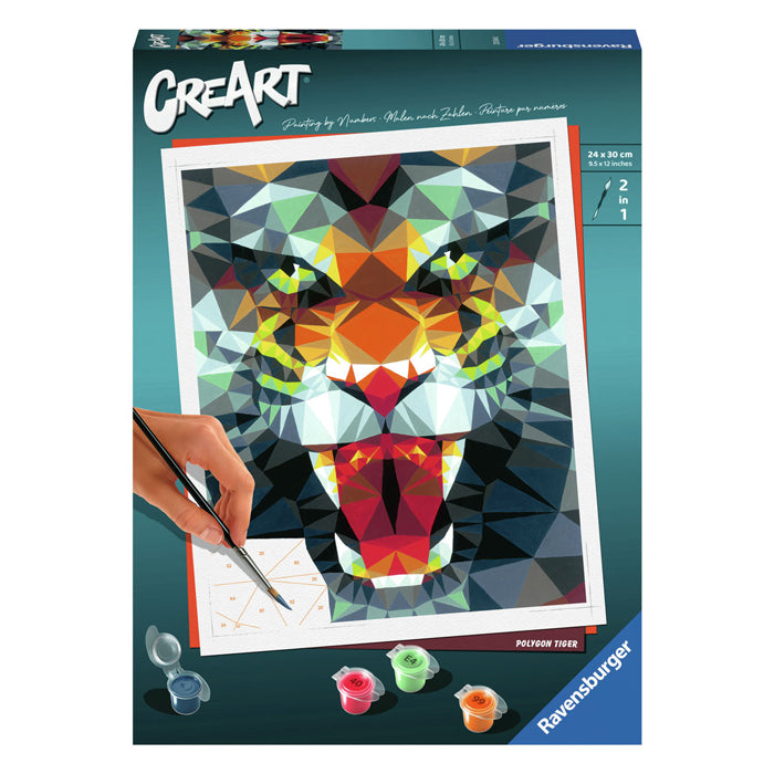 Ravensburger Crart Målning vid nummer Polygon Tiger