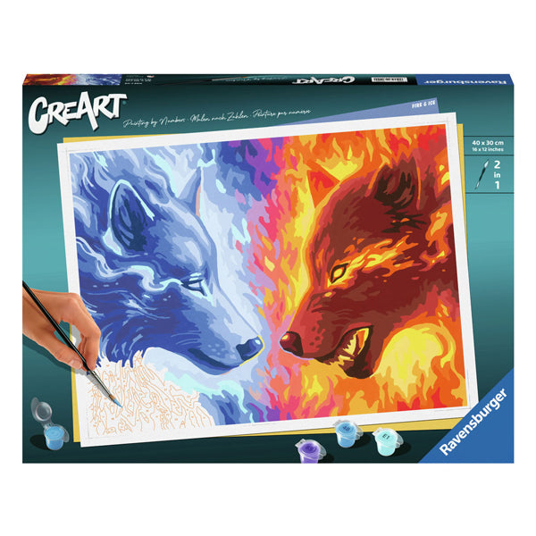 Ravensburger Creart peinture au numéro de feu et de glace