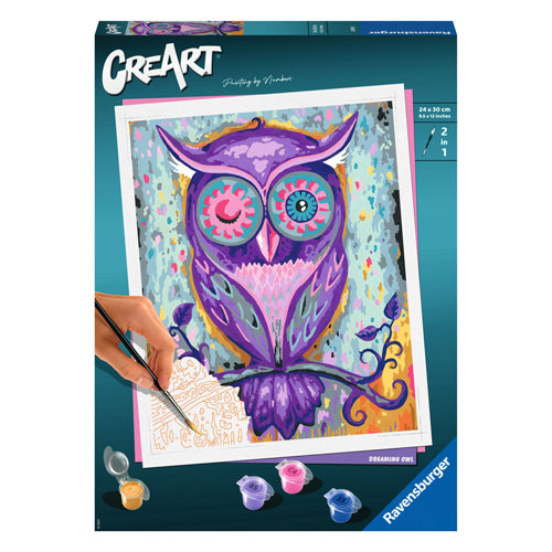 Ravensburger Creart Painting au numéro - Dreaming Owl