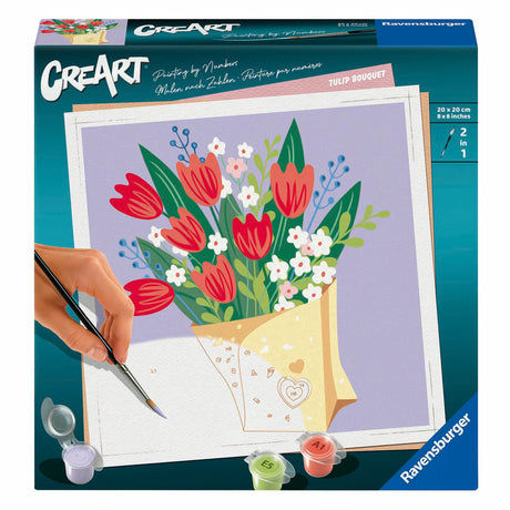Peinture créative par numéro Ravensburger - bouquet de tulipes