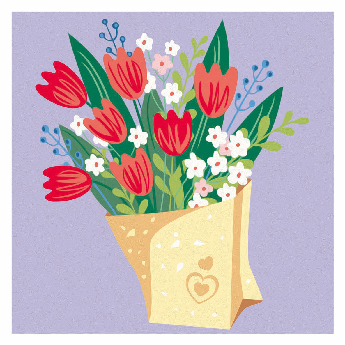 Peinture créative par numéro Ravensburger - bouquet de tulipes
