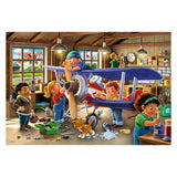 Ravensburger puzzle réparation d'avions et de trains, 2x24pcs.