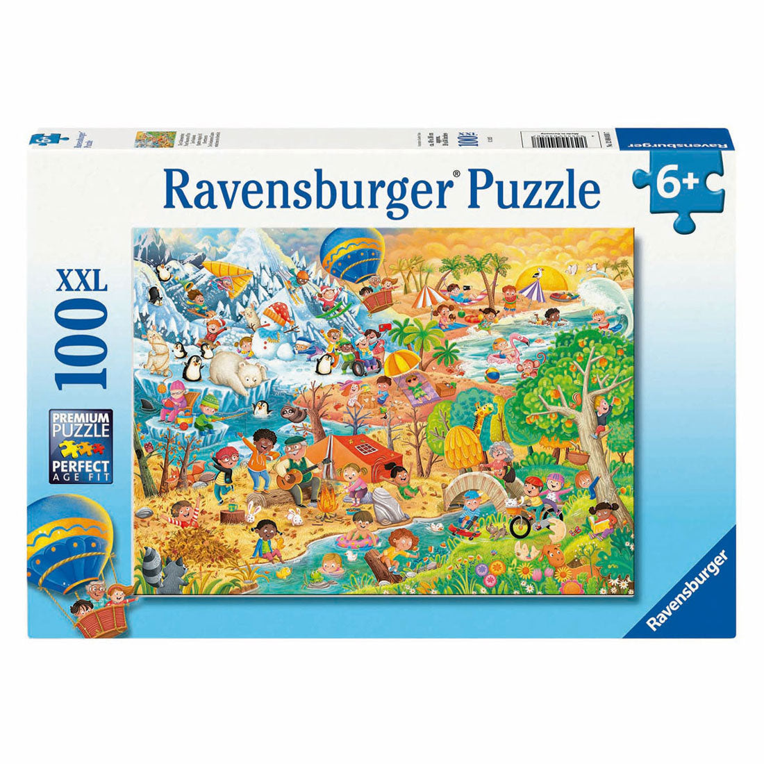 Puzzle Ravensburger - quatre saisons de plaisir - 100 pièces xxl