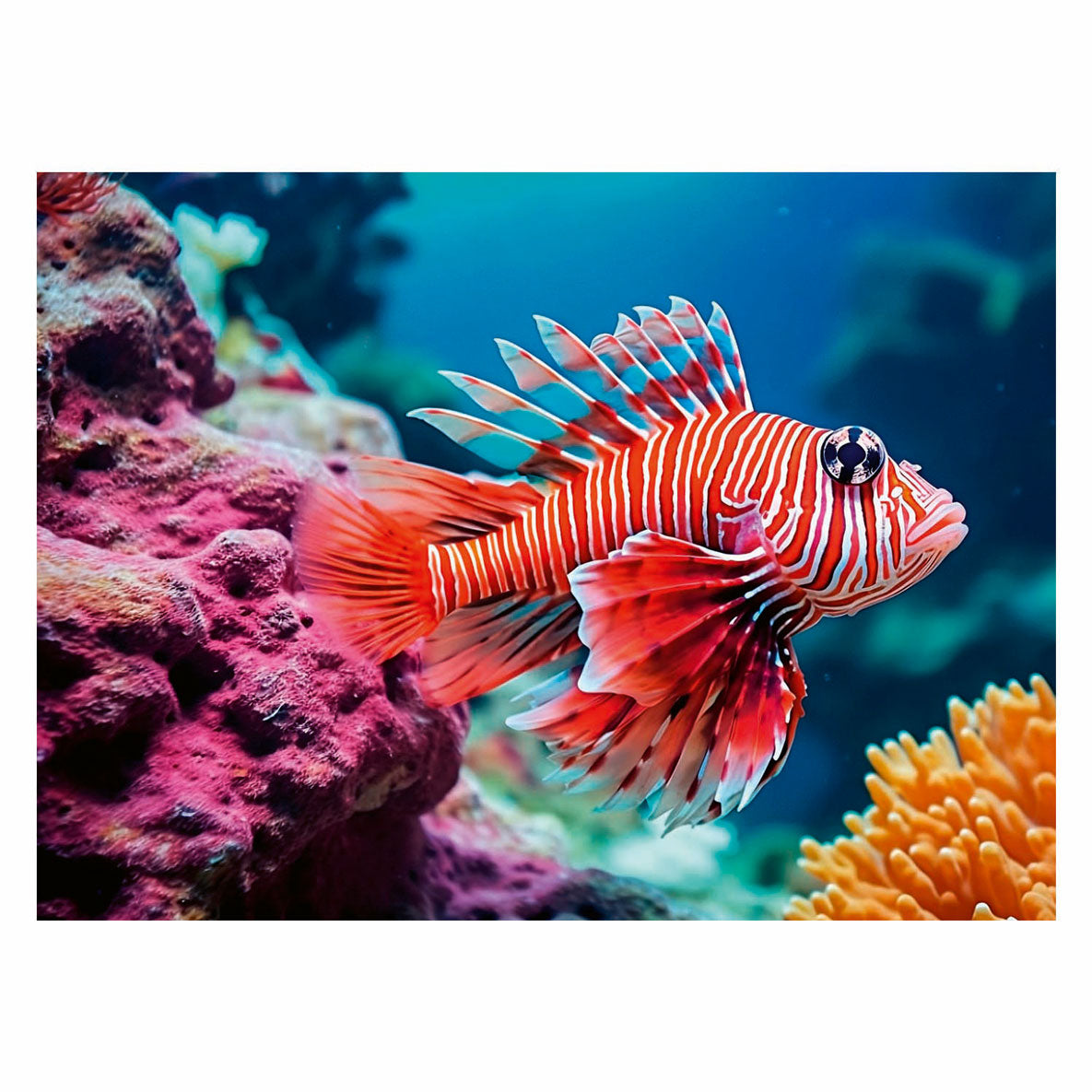 Ravensburger puzzle poisson-lion rouge 500pcs