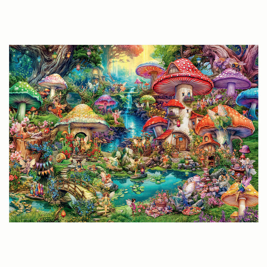 Ravensburger puzzle joyeux village de champignons, 1000 pcs.