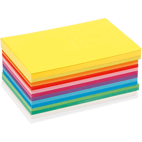 Carton ressort Colortime, a6, feuille 105x148 mm, 180 gr, différentes couleurs, 120 feuilles diverses 1 boîte