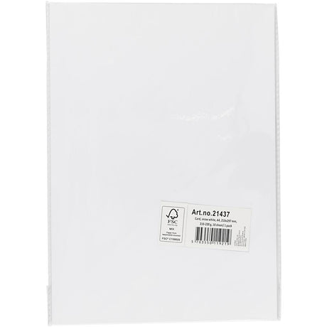 Creativ company carton blanc a4 210-220g, 10 feuilles