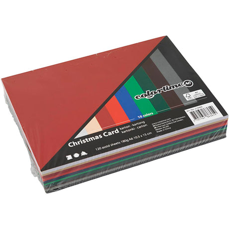 Entreprise créative https: www.ccobby.nl christmas-cardboard-a6-sheet-105x148-mm-180-gr-diverse-colours-120-div-vellen-1-doos