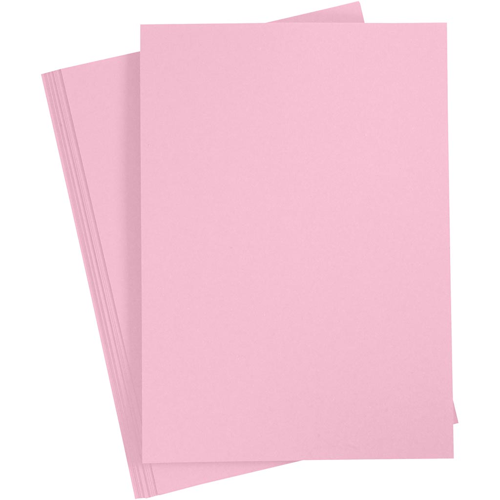 Carton coloré Creativ company, A3, feuille 297x420 mm, 180 gr, rose clair, 20 feuilles 1 boîte