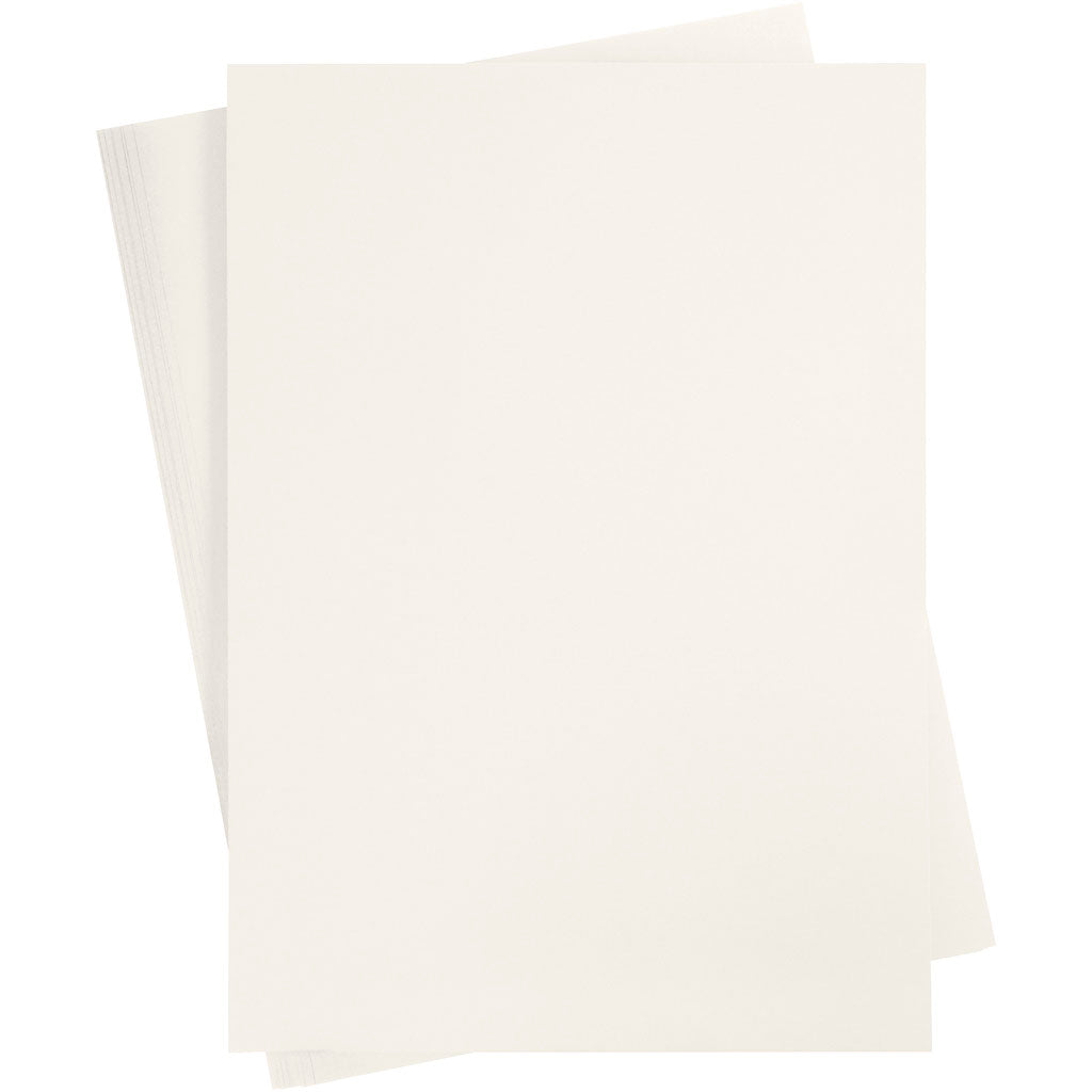 Carton coloré Creativ company, a2, feuille 420x594 mm, 180 gr, blanc cassé, 10 feuilles 1 boîte