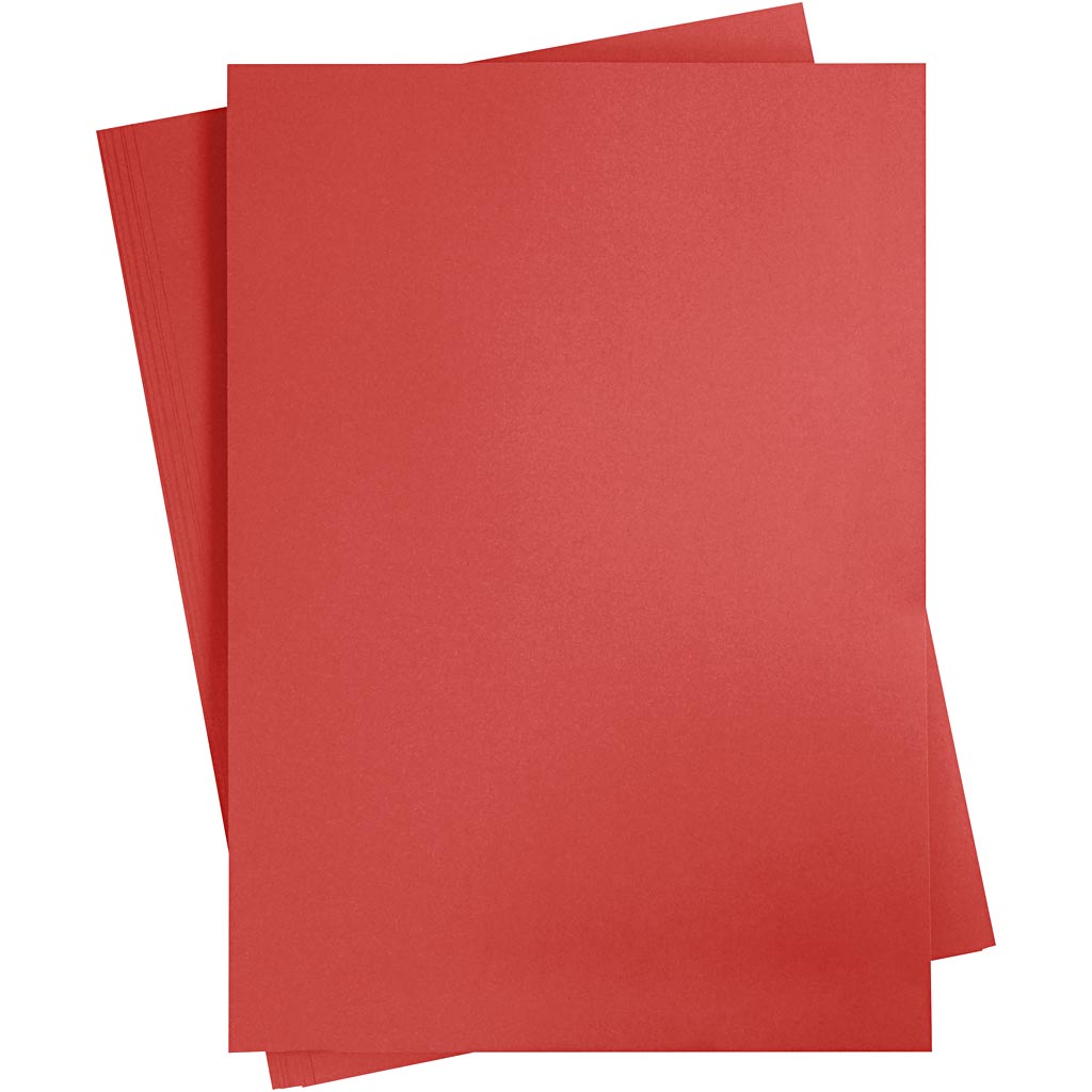 Carton coloré Creativ company, a2, feuille 420x594 mm, 180 gr, rouge, 10 feuilles 1 boîte