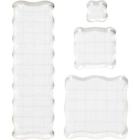 Société créative https : www.ccobby.nl bloc de tampons-taille-2-5x2-5-5x5-7-6x7-6-5x16-5-cm-thickness-1-cm-4-piece-1-box