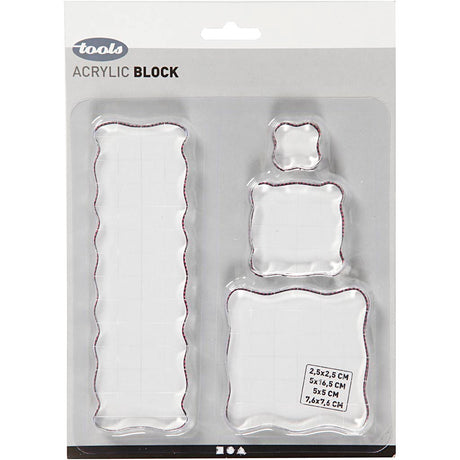 Société créative https : www.ccobby.nl bloc de tampons-taille-2-5x2-5-5x5-7-6x7-6-5x16-5-cm-thickness-1-cm-4-piece-1-box