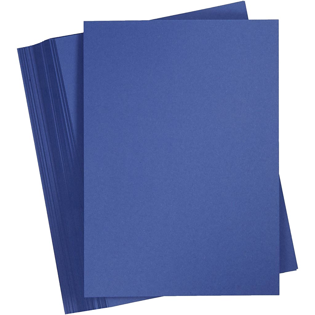 Carton coloré Creativ company, a5, 180 gr, bleu foncé, 100 feuilles 1 boîte