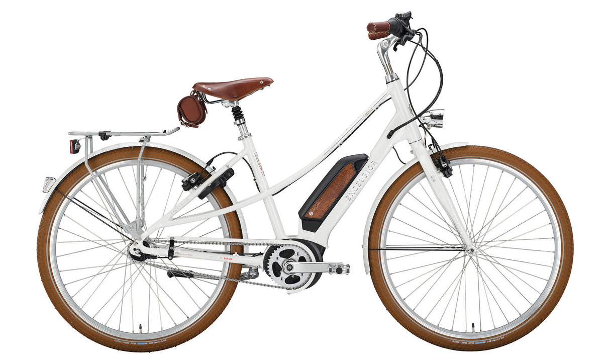 Vélo de ville électrique Excelsior vintage et mod de luxe. 24