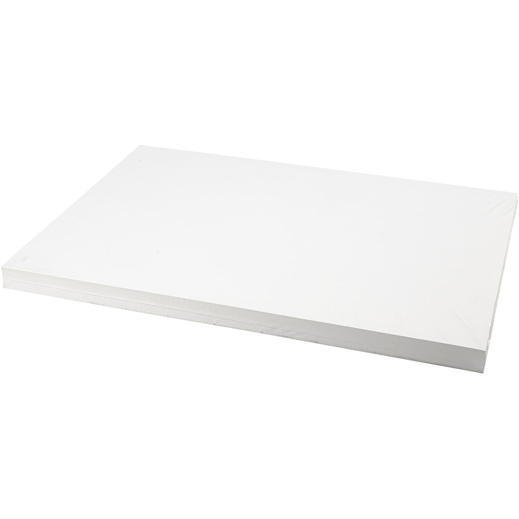 Carton coloré Creativ company, a2, feuille 420x594 mm, 250 gr, blanc, 100 feuilles 1 boîte
