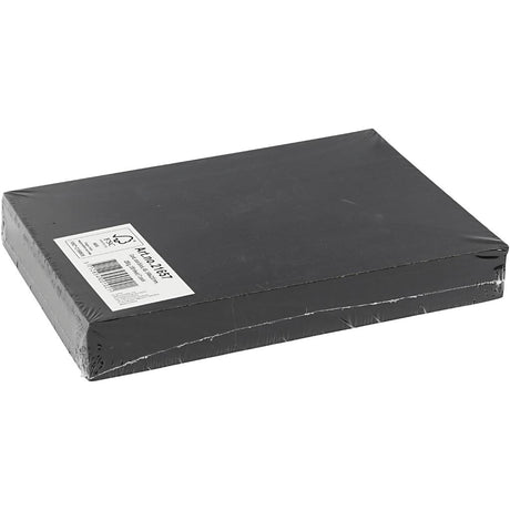Carton coloré Creativ company, a5, feuille 148x210 mm, 200 gr, noir, 100 feuilles 1 boîte