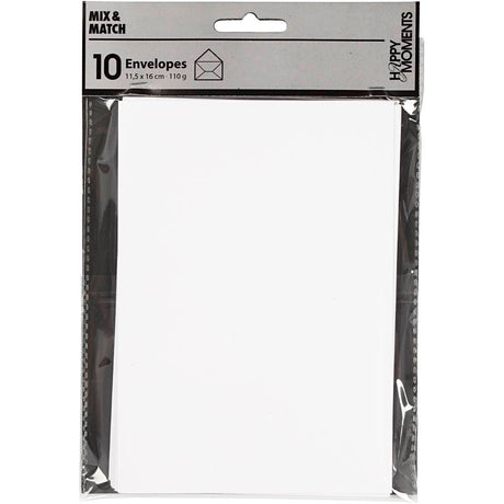 Enveloppes d'entreprise Creativ, format enveloppe 11,5x16 cm, 110 gr, blanc, 10 pièces 1 boîte