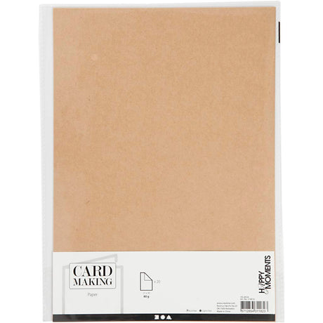 Papier d'entreprise Creativ, a4, feuille 210x297 mm, 120 gr, naturel, 20 pièces 1 boîte
