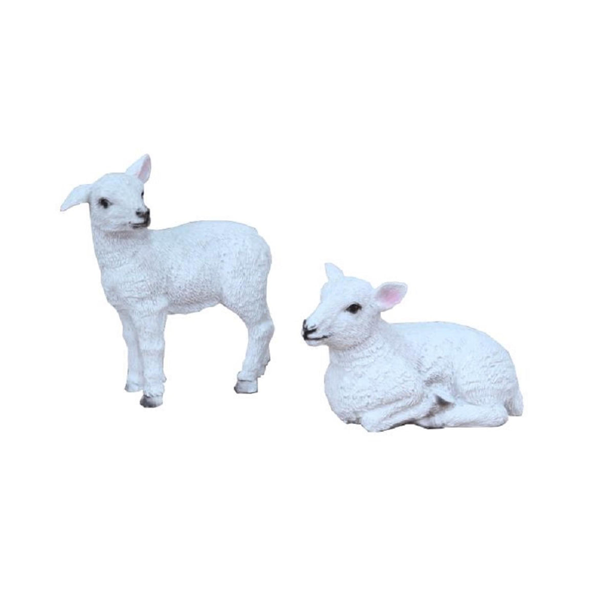 Statue mouton Gerkimex polystone debout ou couché 7x4x5cm