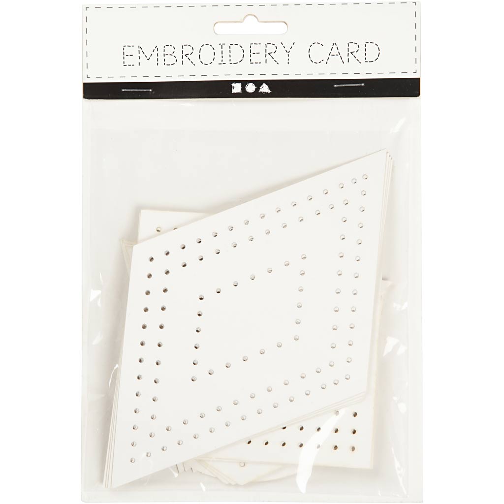 Creativ Company Cross Stitches Cardboard White Géométrique, 20e.