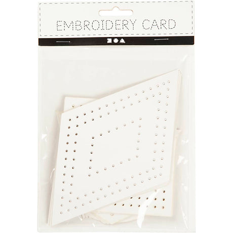 Creativ Company Cross Stitches Cardboard White Géométrique, 20e.