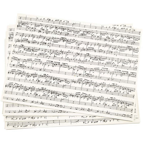 Papier kraft Creativ company avec impression, notes de musique, a4, feuille 210x297 mm, 100 gr, 10 feuilles 1 boîte