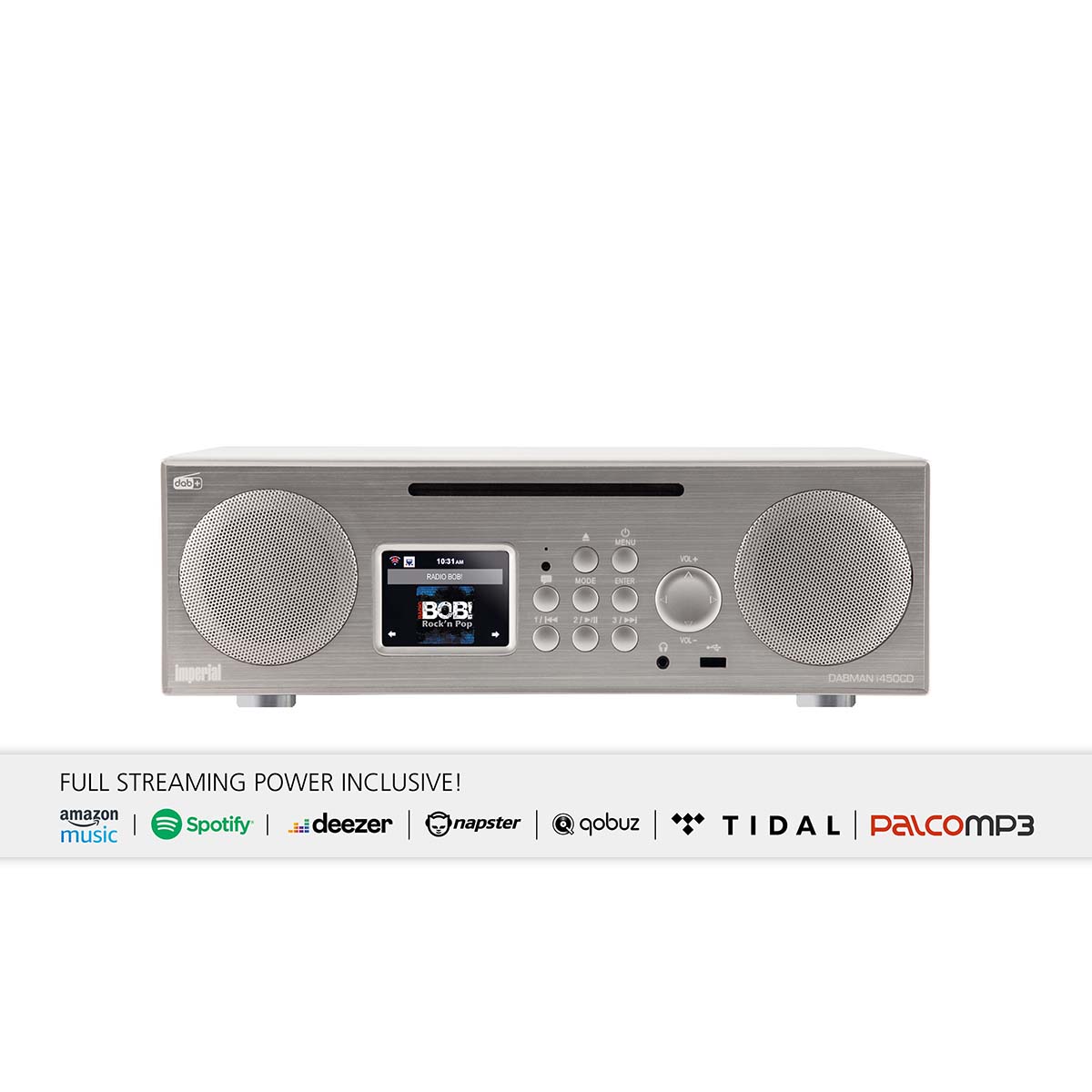 Imp erial Dabman i450 CD Radio stéréo multifonction DAB+ FM Internet Bluetooth blanc-argent - 22-248-00