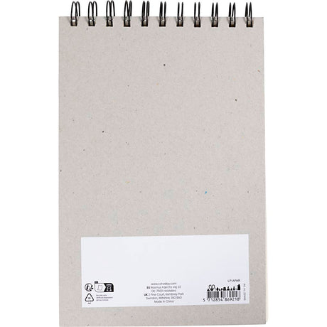 Creativ company bloc pour pastels à l'huile, a5, feuille 148x210 mm, 300 g, blanc, 15 feuilles 1 pièce