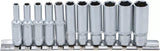 Jeu de douilles hexagonales Bgs technic, profondes 1 4 af 4 - 13 mm 11 pcs.