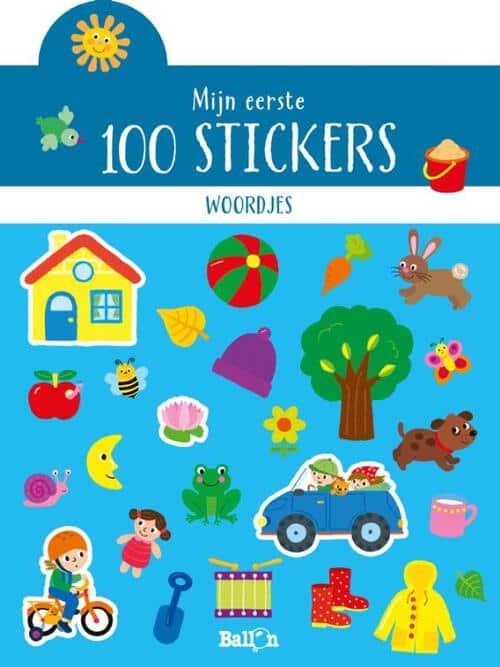 Ballon mes 100 premiers autocollants - mots