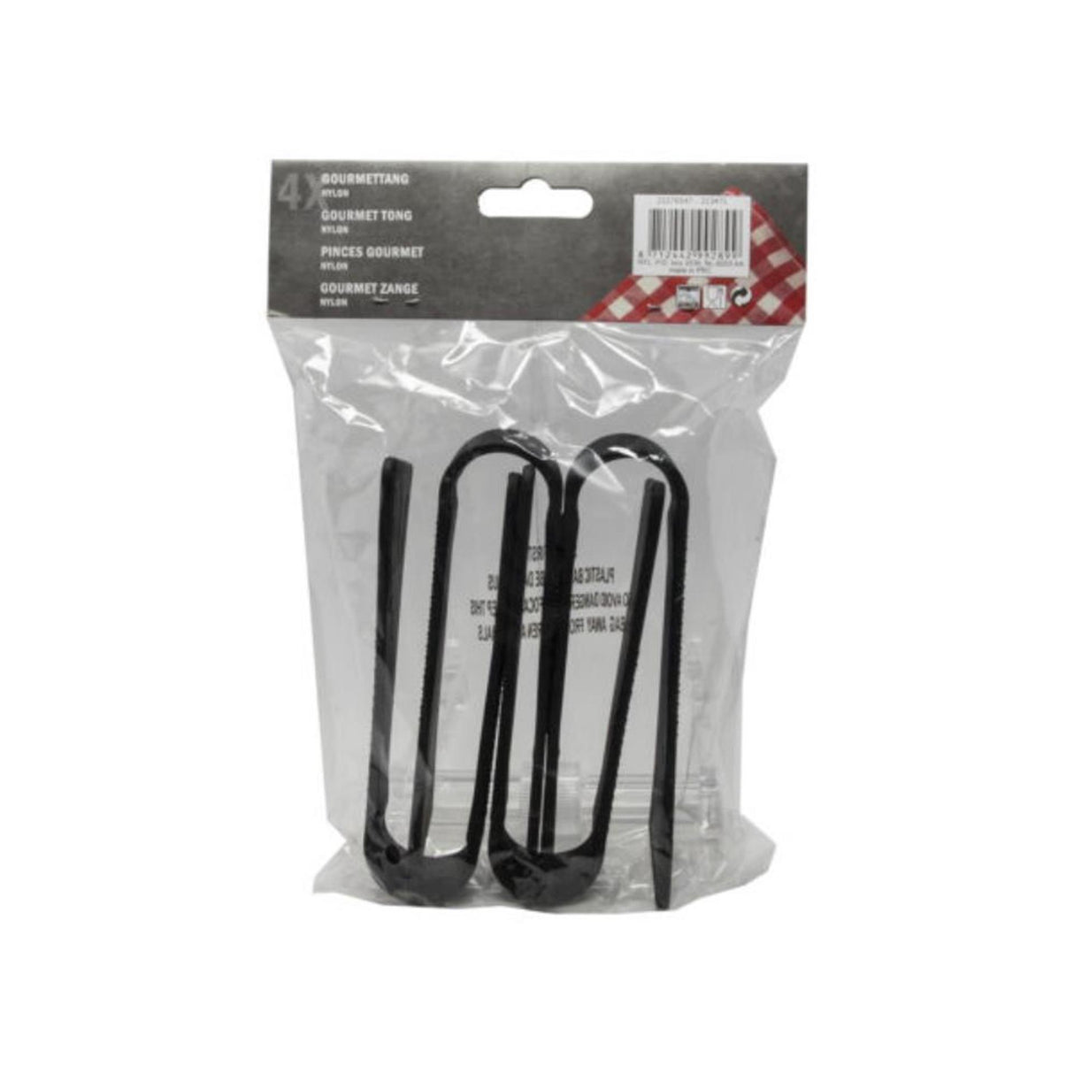 Ustensiles de cuisine pince gourmande 14cm sachet de 4 pièces