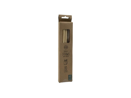 Pailles pour ustensiles de cuisine en bambou 20cm 10 pièces dans une boîte