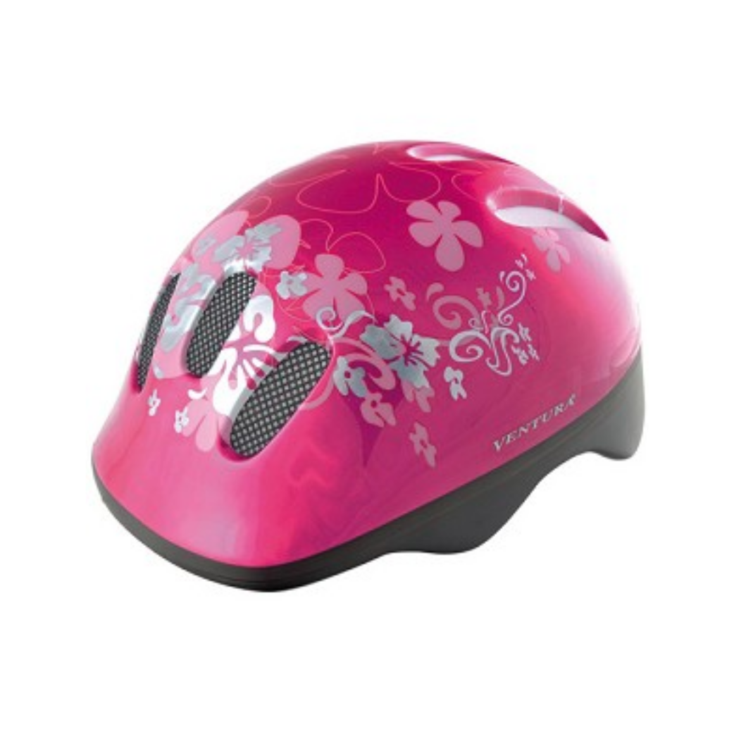 M-Wave helmet Child Pink Flower S (52-57cm)