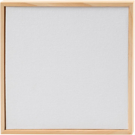 Panneau de toile Creativ company avec cadre, dim. 15,8x15,8 cm, 280 gr, blanc, 1 pièce