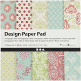 Creativ Company Design Paper Block Mint Green Purple, 50 feuilles