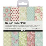 Creativ Company Design Paper Block Mint Green Purple, 50 feuilles