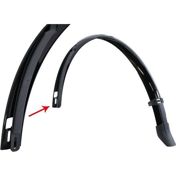 Gazelle Heck Fender 28 Schwarz mit Kabelführung B50G